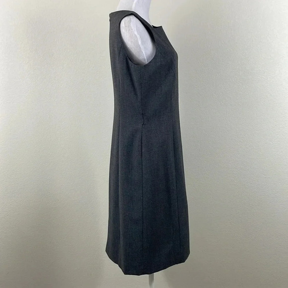 Tahari Arthur S. Levine Black white textured shift midi dress size 6 - Picture 5 of 8